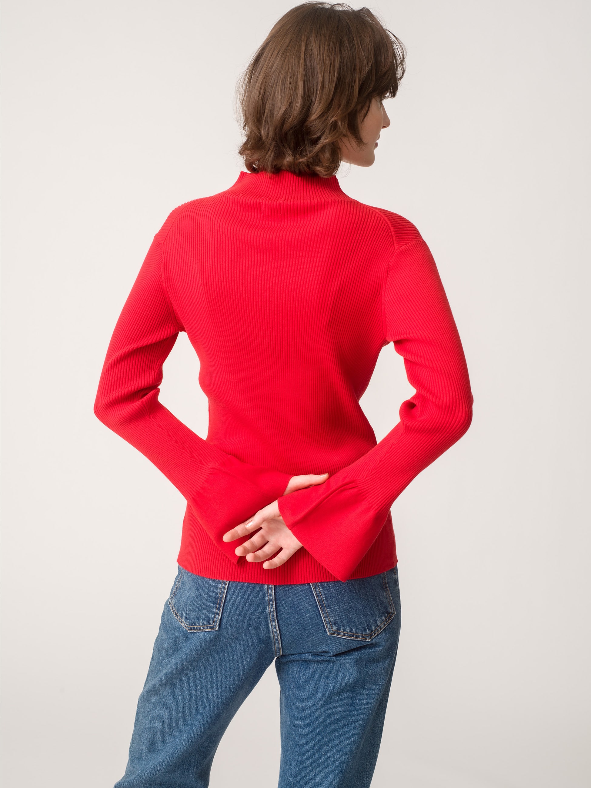 Bell Sleeve Knit Pullover 詳細画像 red 3
