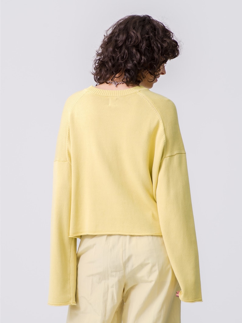 Acid Cotton Knit Pullover 詳細画像 light yellow 3