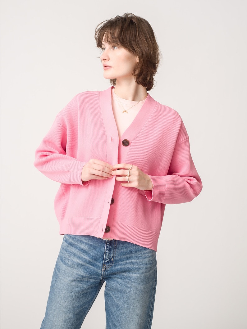 Recycle Polyester Cardigan 詳細画像 pink