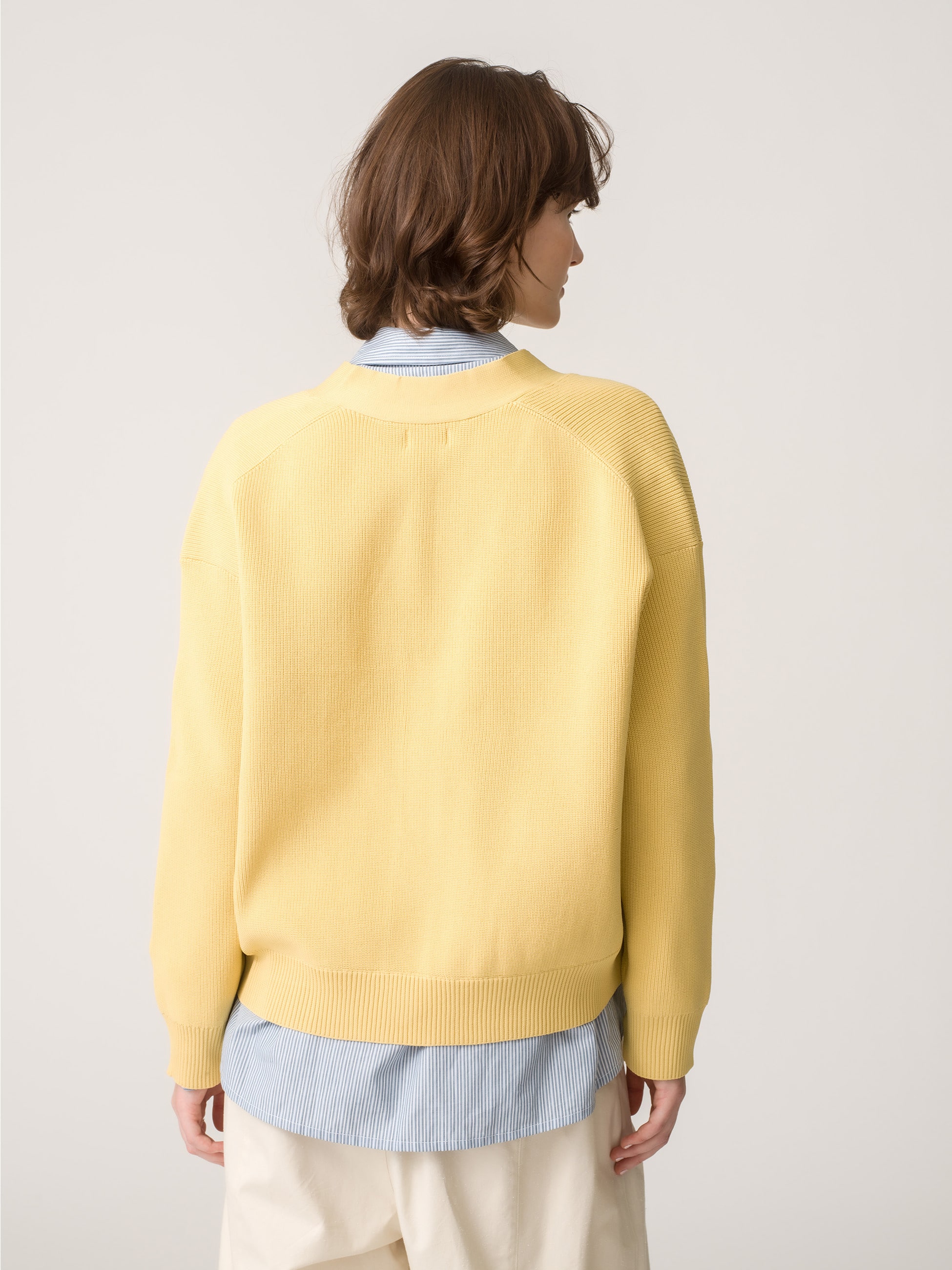 Recycle Polyester Cardigan 詳細画像 yellow 3
