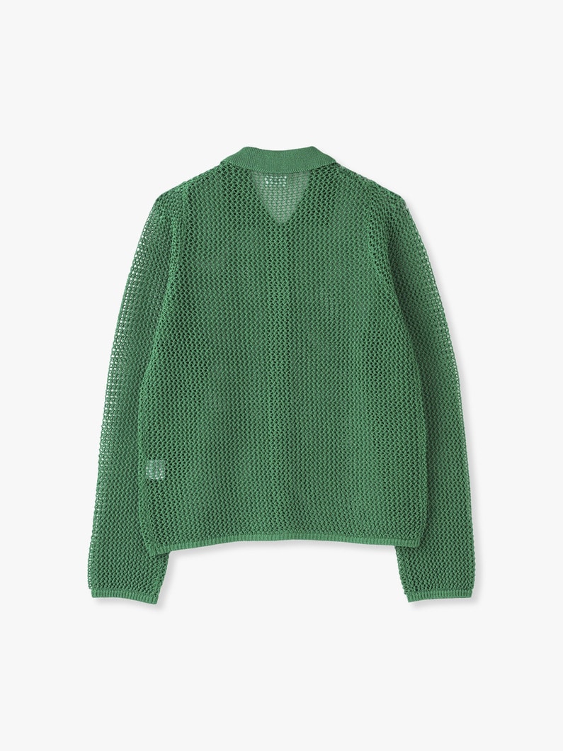 Mesh Knit Shirt 詳細画像 green 1
