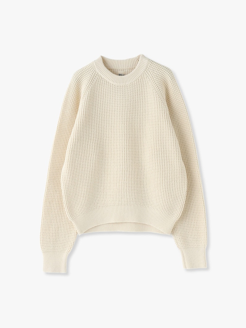 Waffle Knit Pullover 詳細画像 ivory