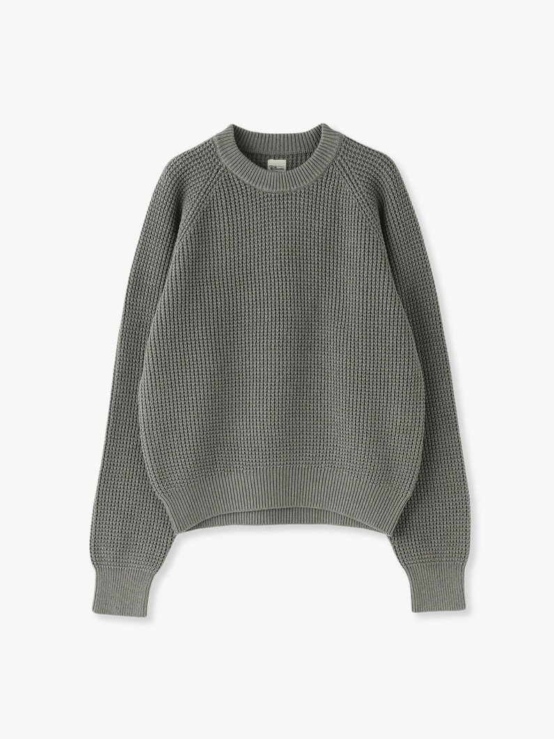 Waffle Knit Pullover 詳細画像 gray 2