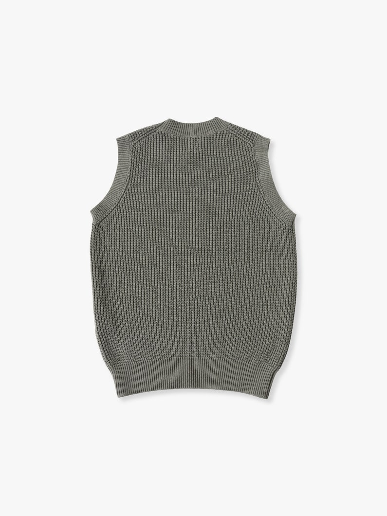 Waffle Knit Vest 詳細画像 gray 1