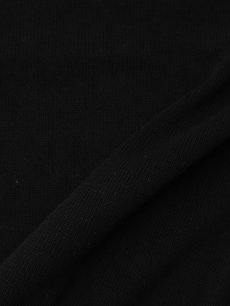 Clear Cotton Middle Gauge Knit Pullover 詳細画像 black 3