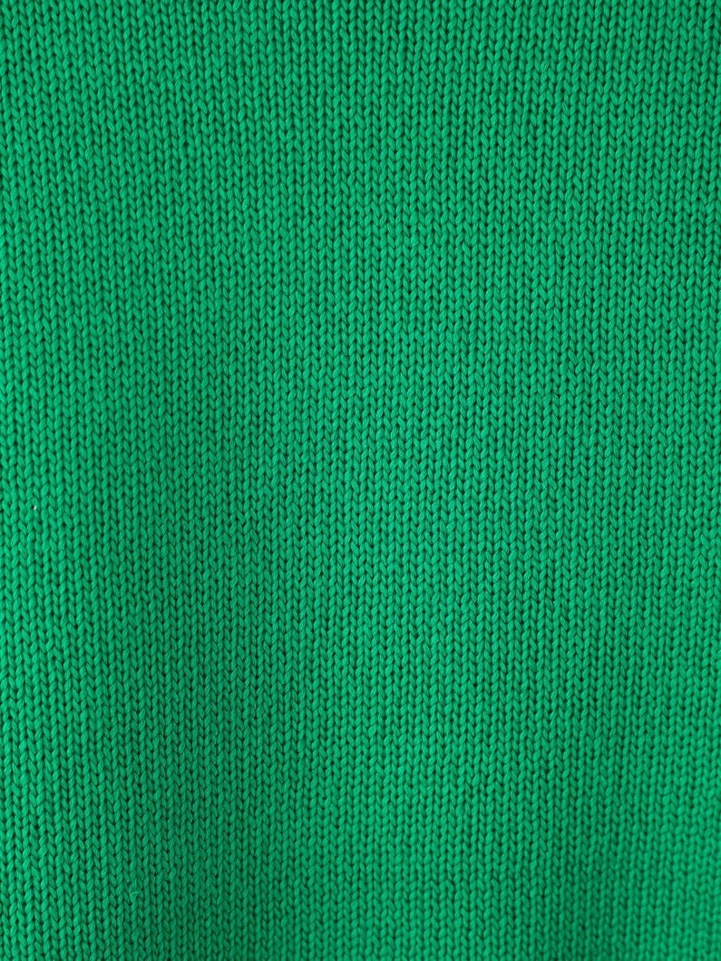 Clear Cotton Middle Gauge Knit Pullover (green/white) 詳細画像 green 3