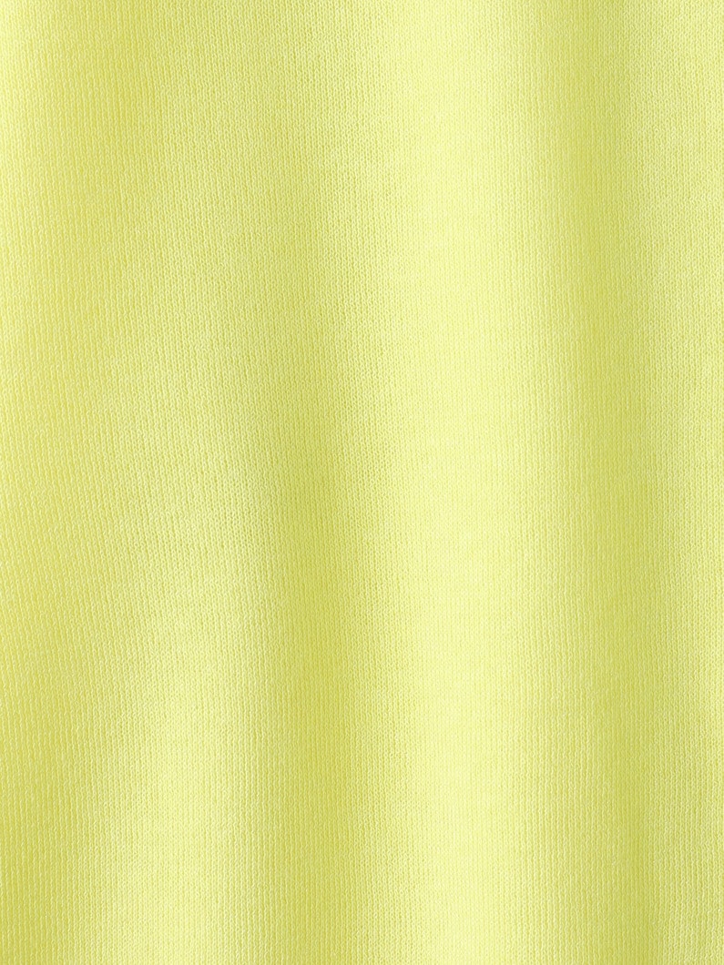 Natural Shiny Half Sleeve Knit Cardigan 詳細画像 yellow 3