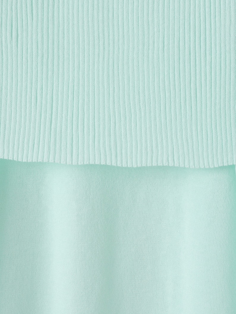 Natural Shiny Sleeveless Knit Dress 詳細画像 mint 5