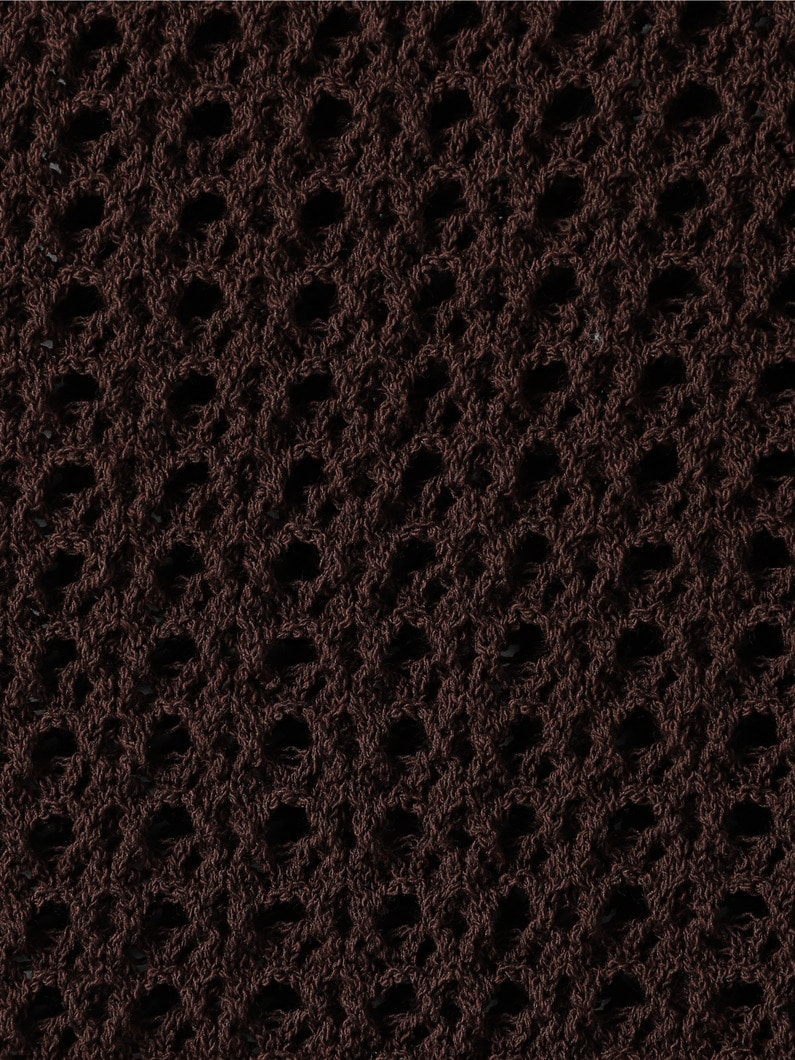 Cotton Dry Mesh Knit Top 詳細画像 brown 3