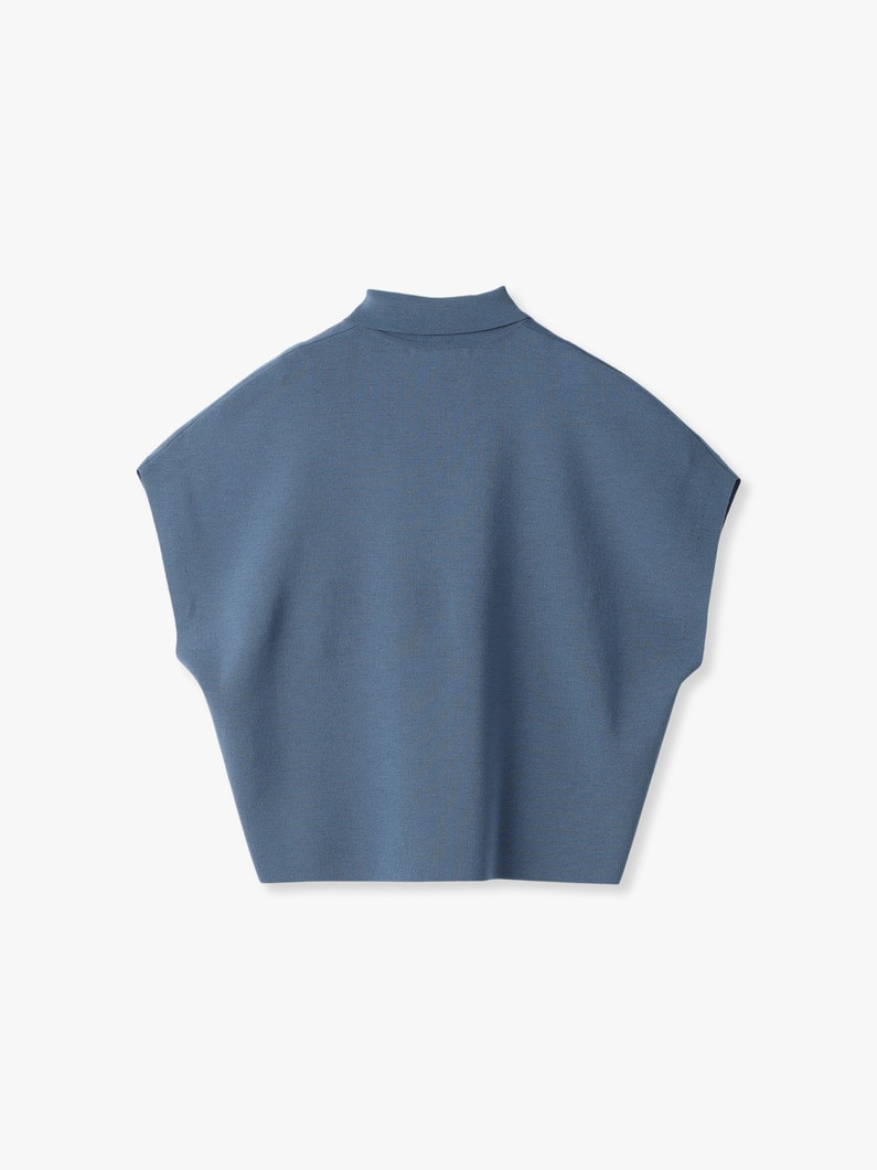 Wool Recycle Polyester High Gauge Polo Shirt 詳細画像 blue 1