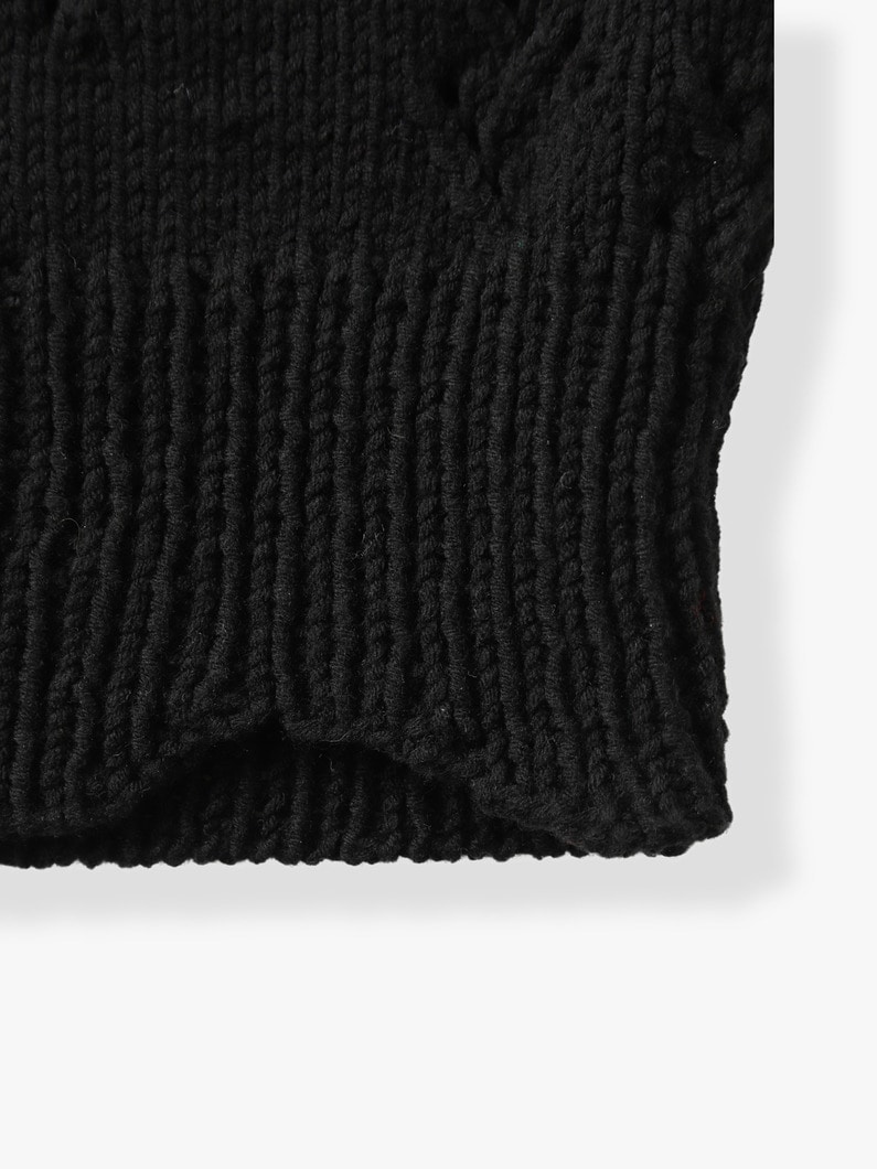 Crushed  Knit Pullover 詳細画像 black 4
