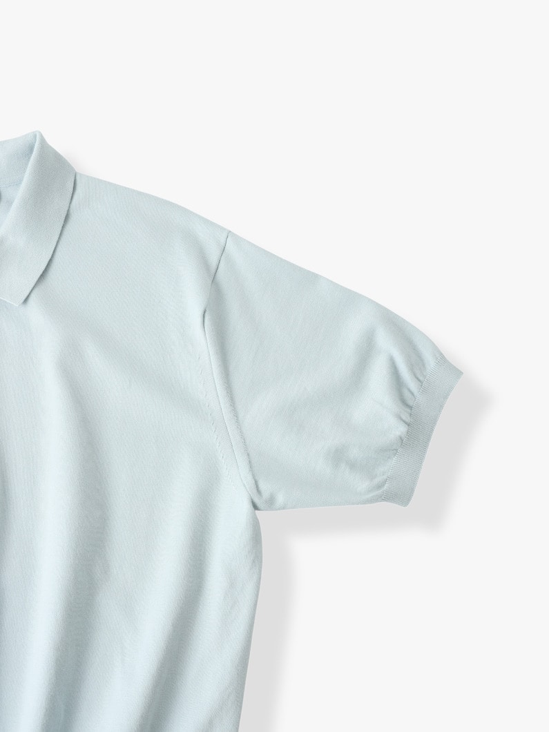 Cotton Polo Shirt 詳細画像 sax 2