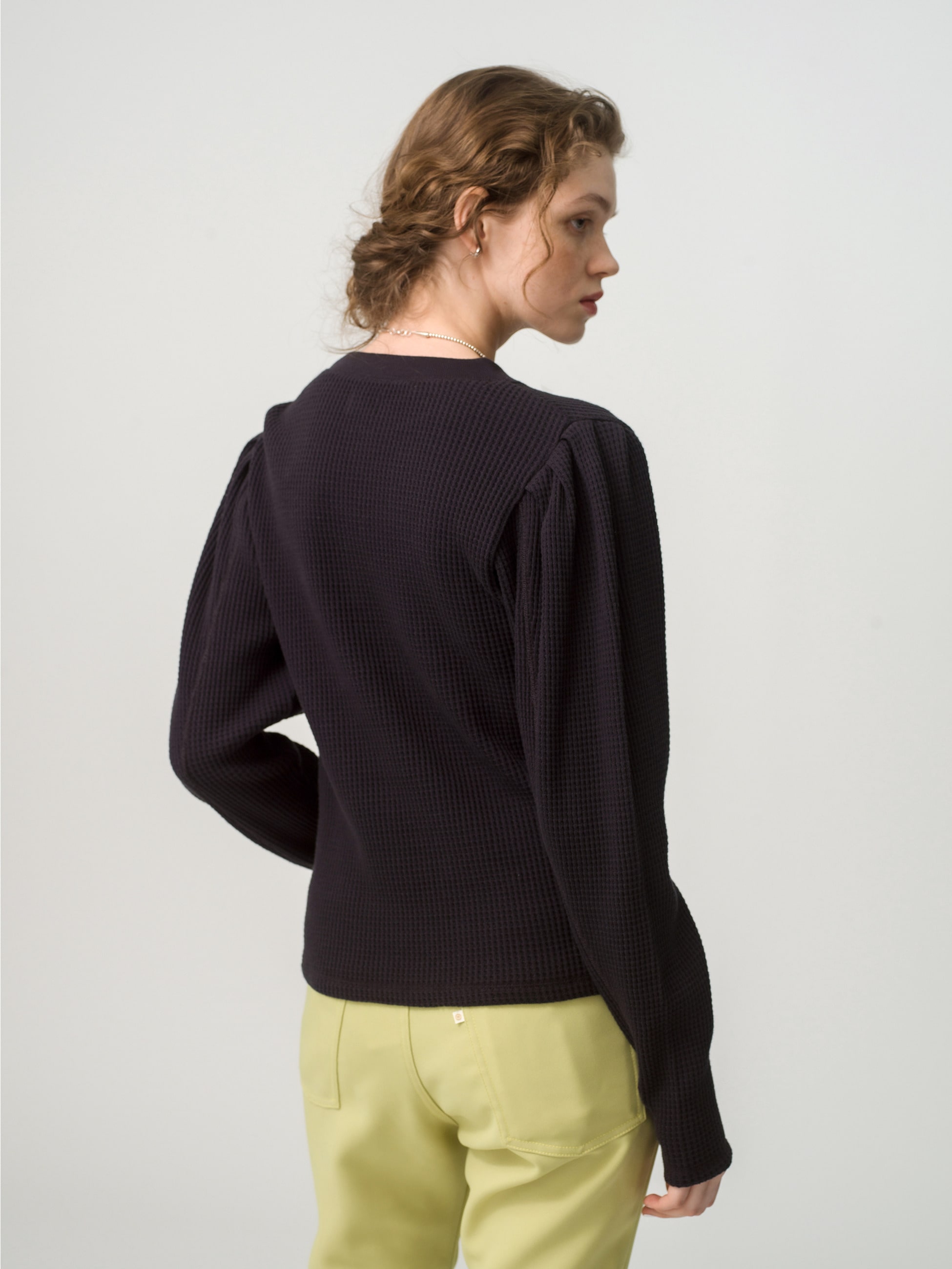 Organic Cotton Waffle Puff Shoulder Pullover｜RHC(アールエイチシー