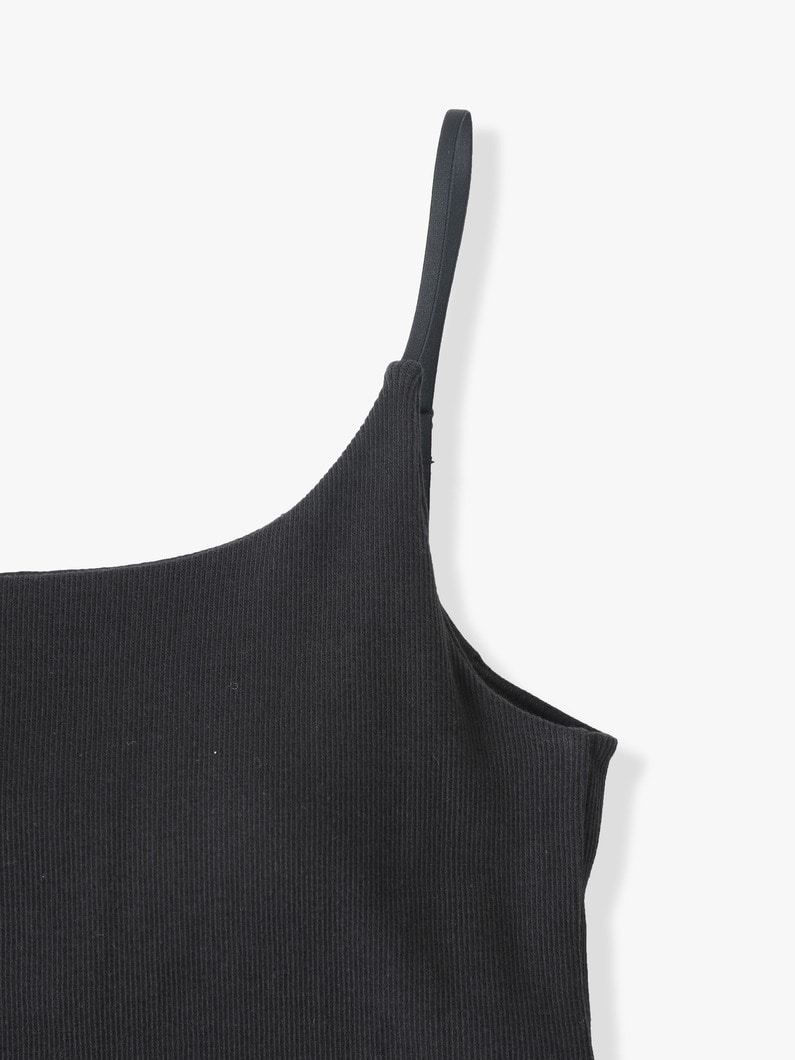 Back Open Rib Cup in Camisole Top 詳細画像 black 2