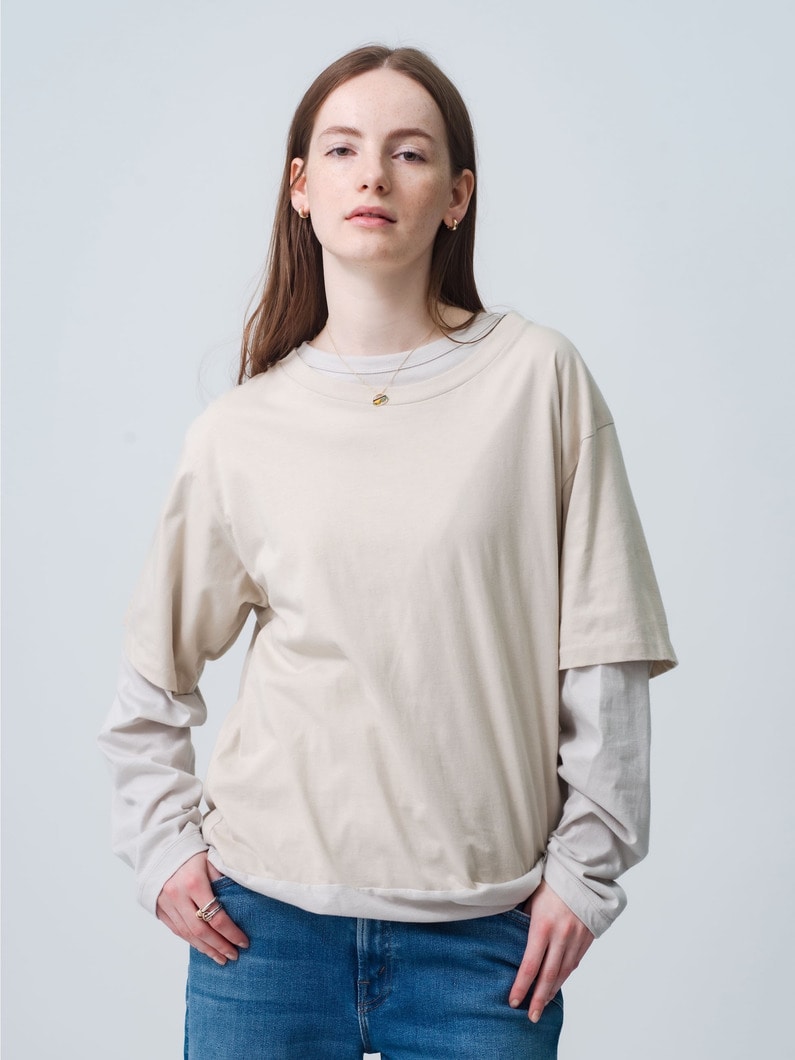 Layered Long Sleeve Tee (beige)｜JANE SMITH(ジェーン スミス)｜Ron ...