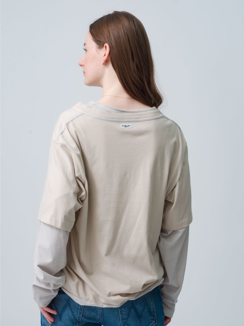 Layered Long Sleeve Tee (beige)｜JANE SMITH(ジェーン スミス)｜Ron ...