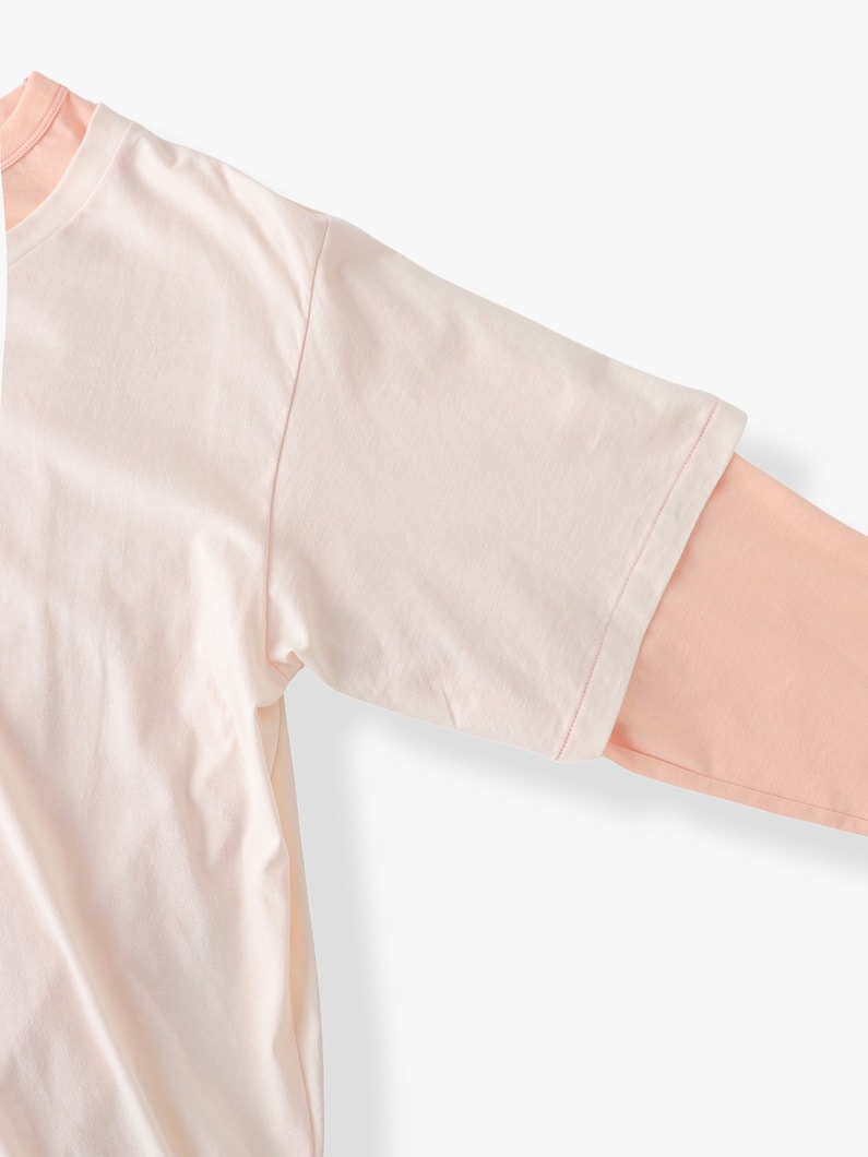 Layered Long Sleeve Tee (pink) 詳細画像 pink 2