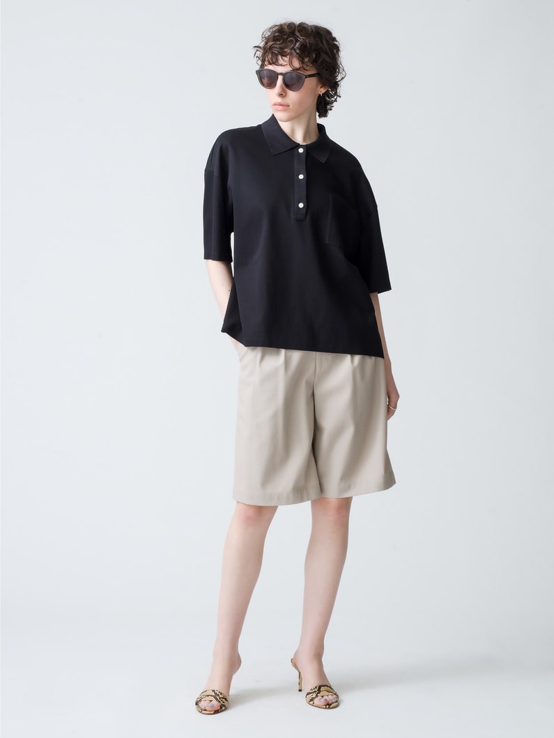 Clear Compact Kanoko Polo Shirt 詳細画像 black 2