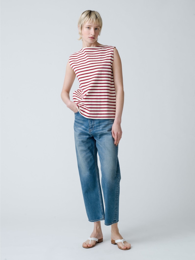Striped Sleeveless Top (red / blue) 詳細画像 red 3