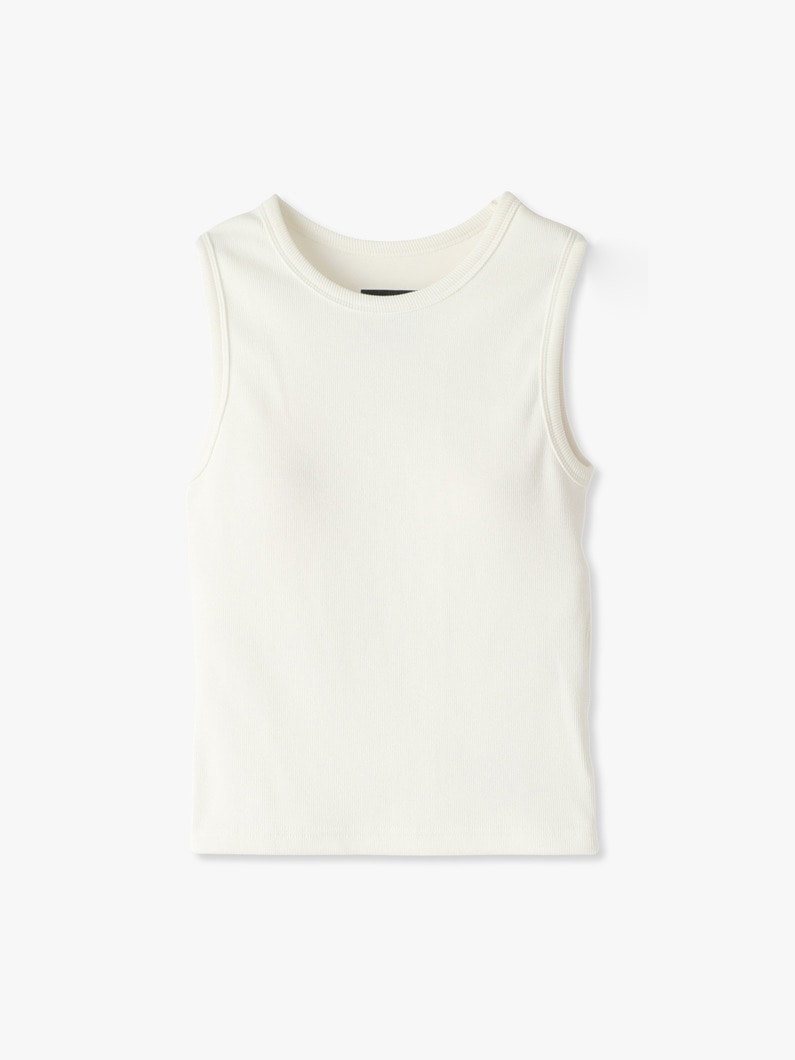 Recycle Polyester Rib Tank Top  詳細画像 ivory 4
