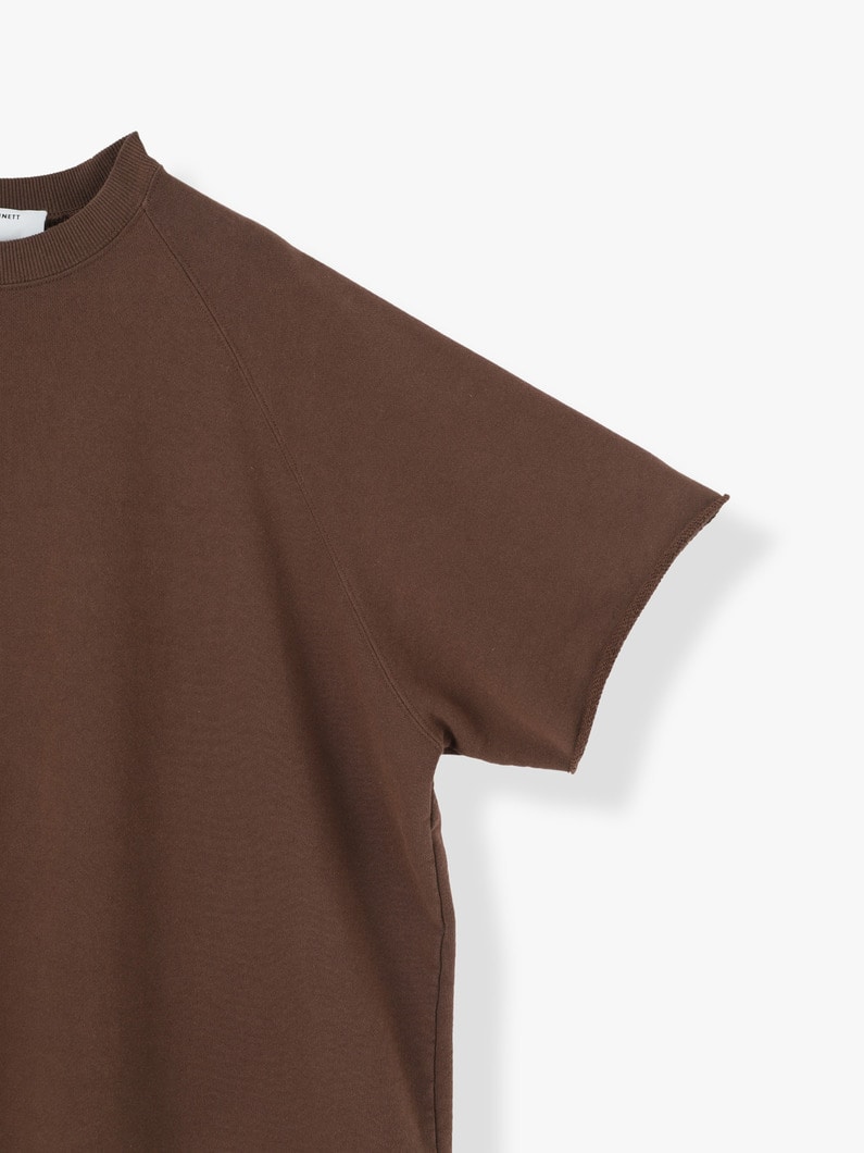 Half Sleeve Cutoff Sweat Shirt 詳細画像 dark brown 2