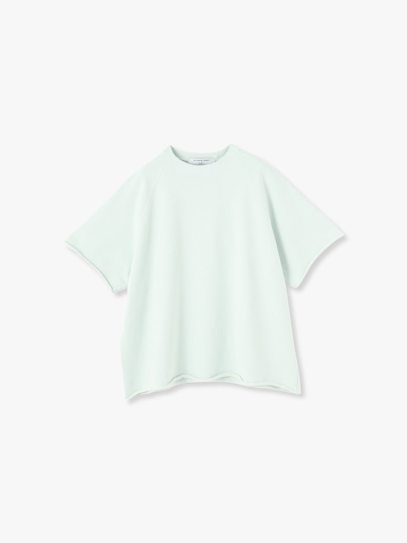 Half Sleeve Cutoff Sweat Shirt 詳細画像 light blue 1