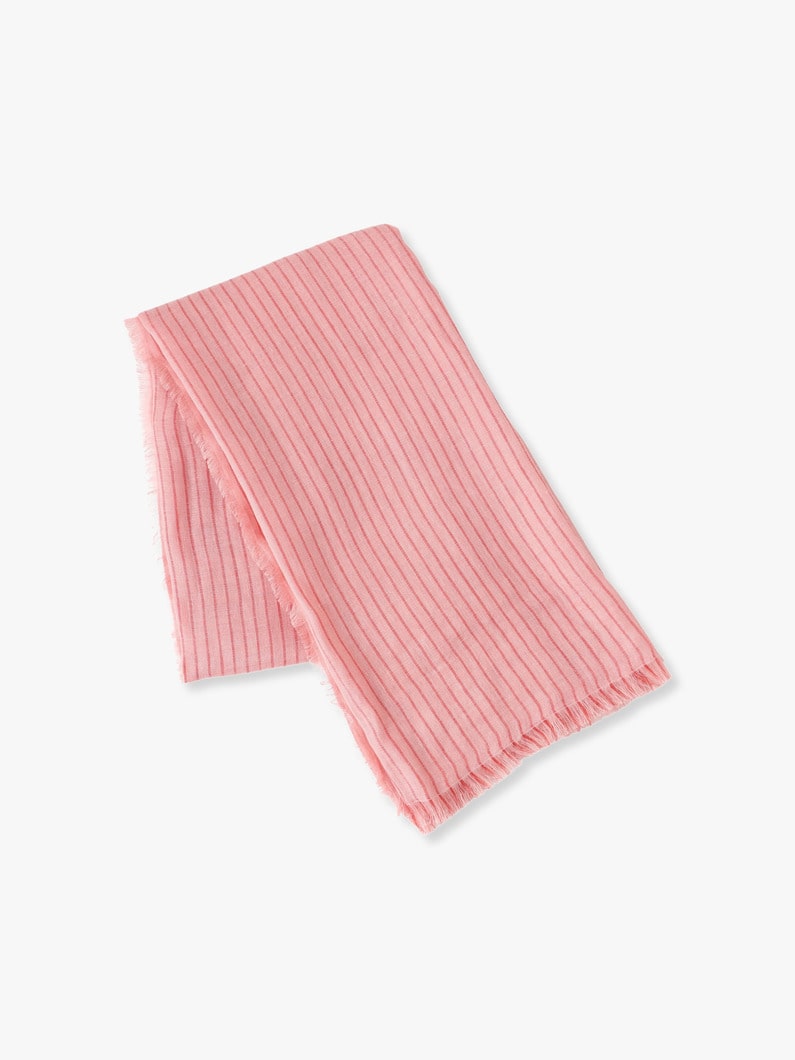 Elliot Light Linen Striped Stole 詳細画像 pink
