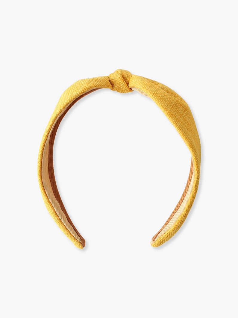 Raffia Divot Headband 詳細画像 mustard