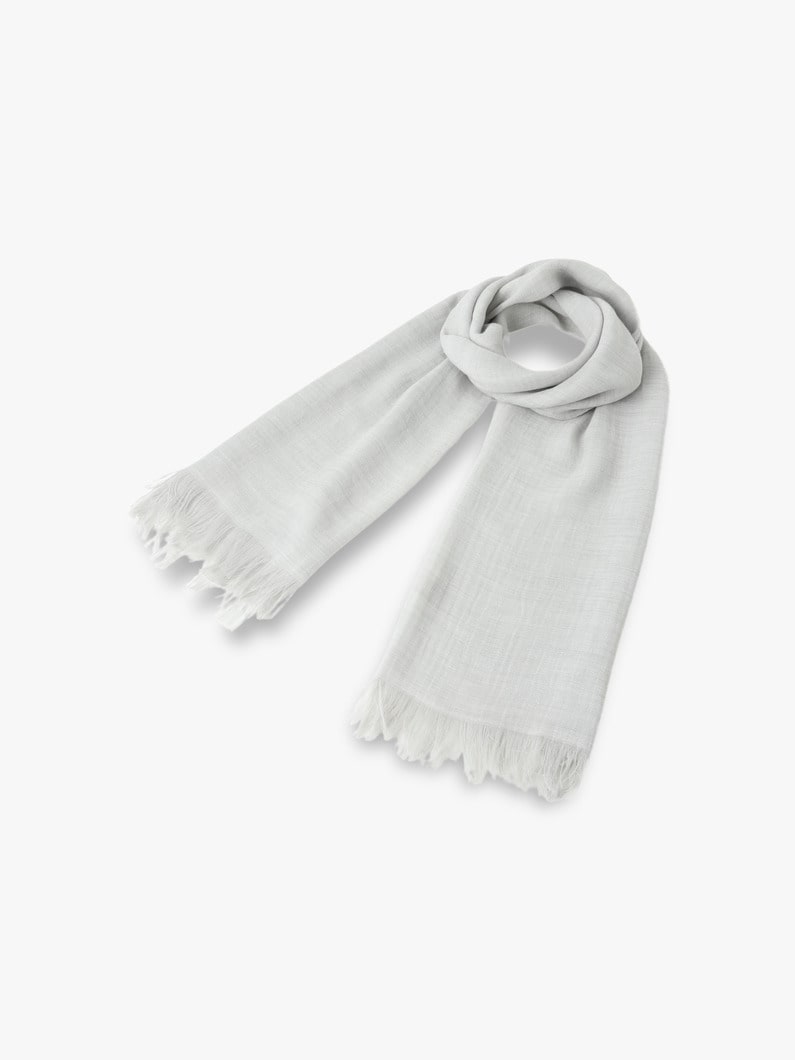 Cashmere Linen Dry Loose Twill Stole 詳細画像 top gray 1