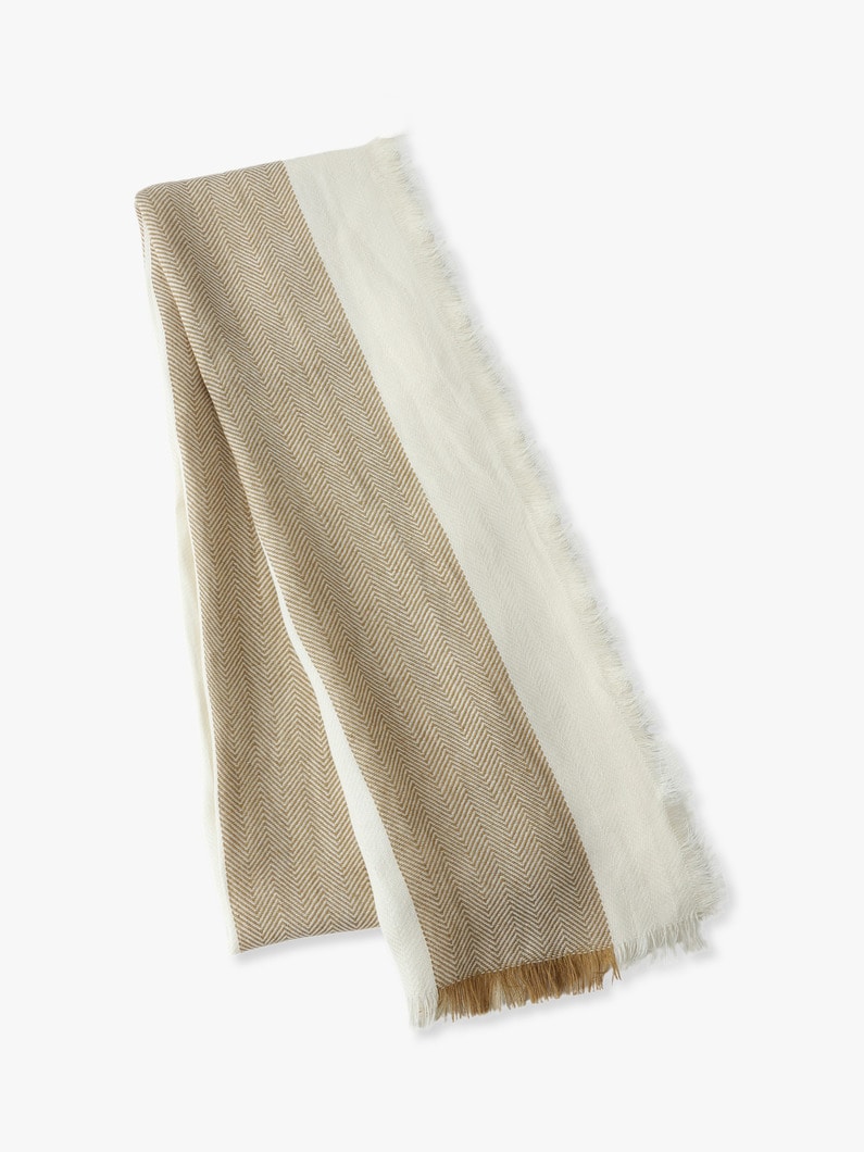 Washi Linen Silk Dry Herringbone Stole 詳細画像 beige 1