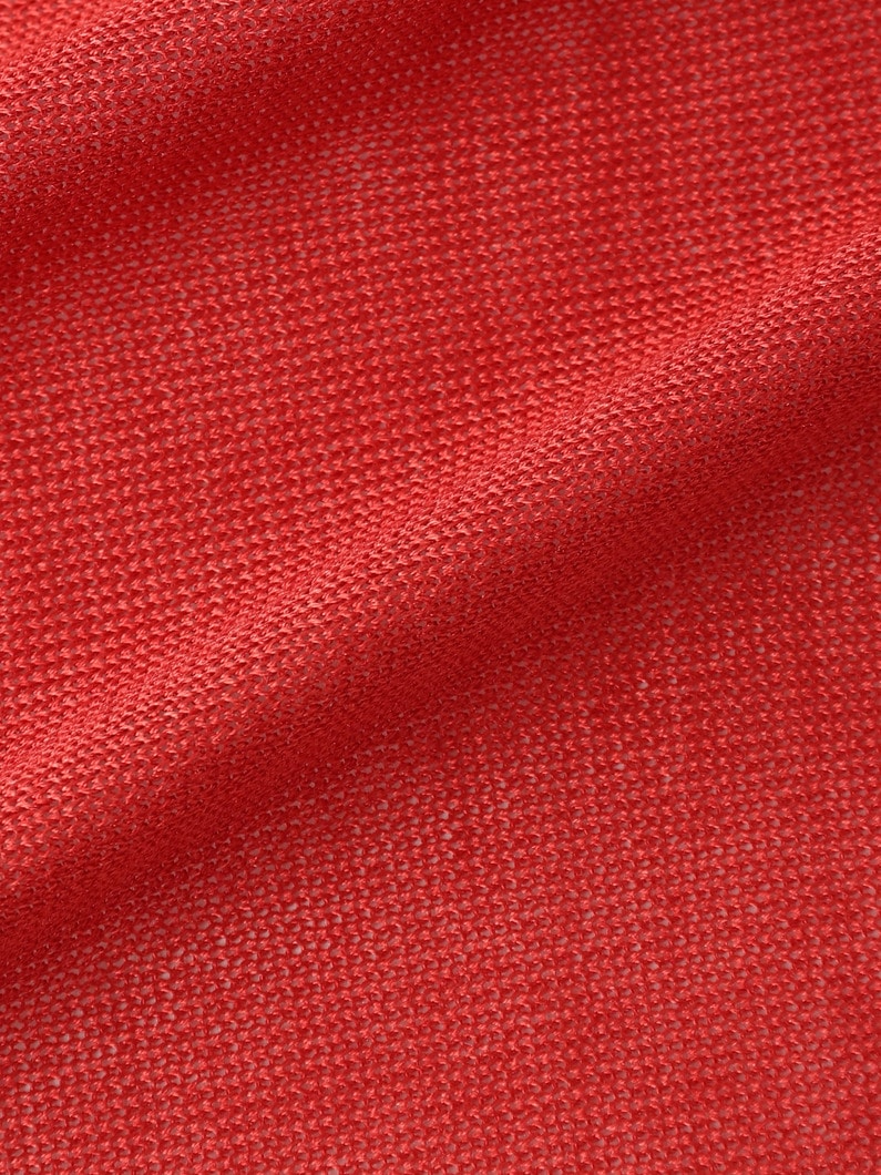 Silk Triangle Knit Scarf 詳細画像 red 3