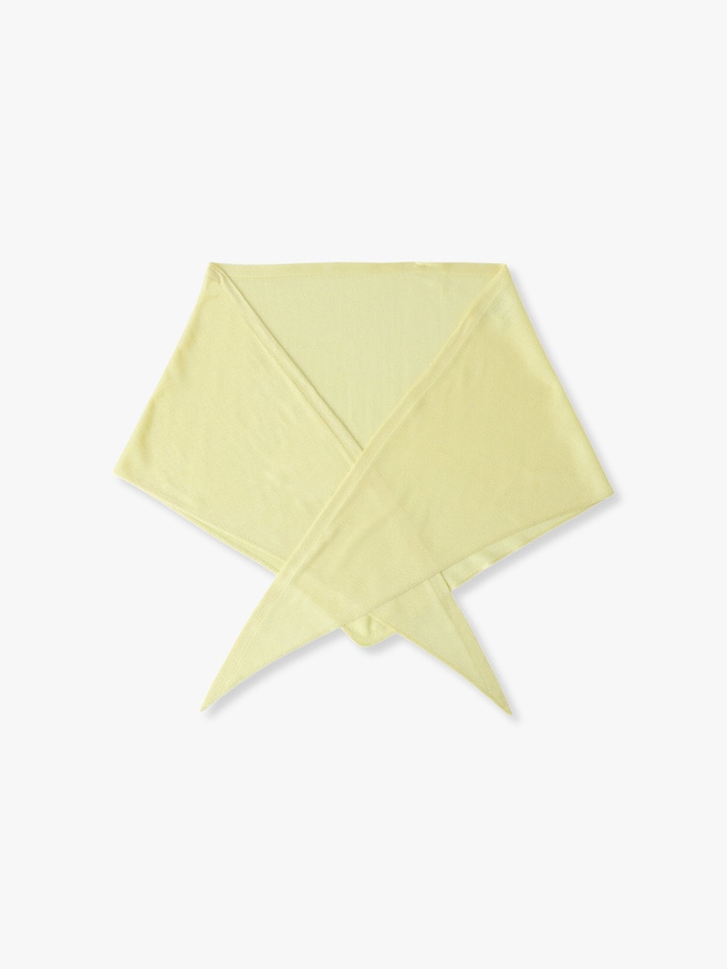 Silk Triangle Knit Scarf 詳細画像 light yellow
