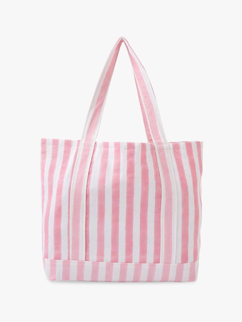 Thick Striped Small Tote Bag 詳細画像 pink 2
