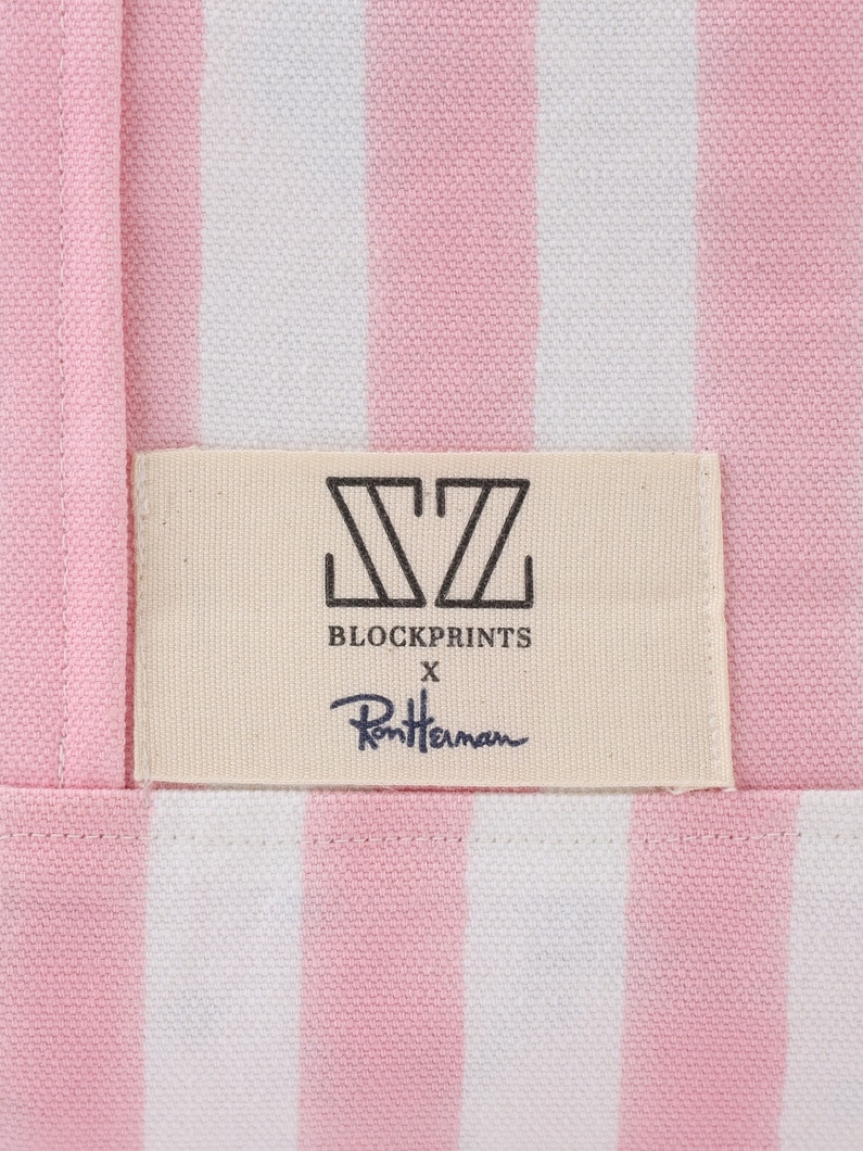 Thick Striped Small Tote Bag 詳細画像 pink 4