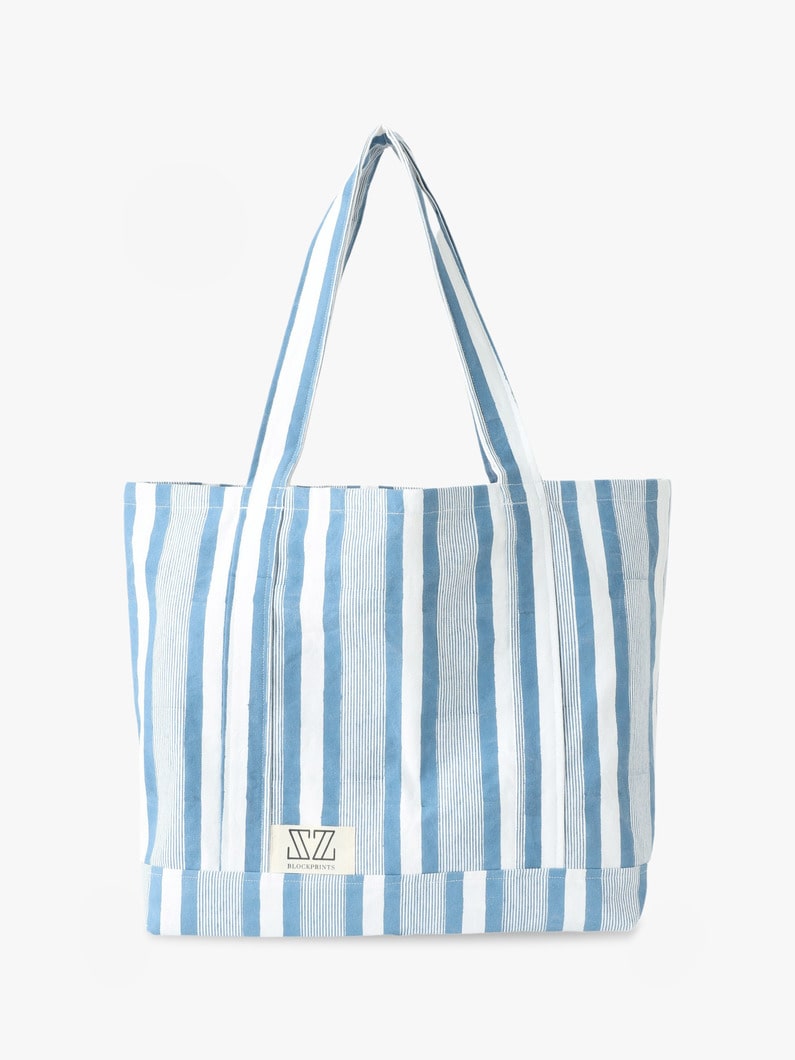 Seaside Striped Small Tote Bag 詳細画像 blue 1
