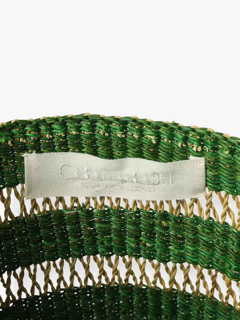 One Handle Striped Basket Bag (green) 詳細画像 green 4