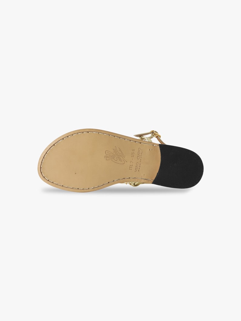 Antea Stella Gold Leather Sandals 詳細画像 gold 3