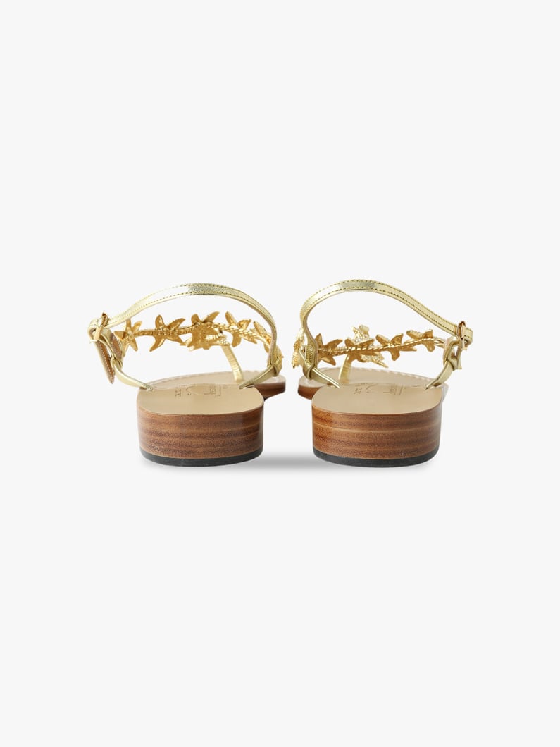 Antea Stella Gold Leather Sandals 詳細画像 gold 5