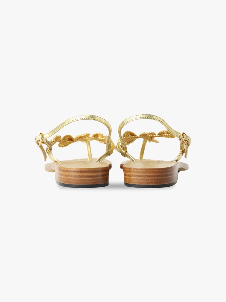 Frida Heart Gold Leather Sandals 詳細画像 gold 5