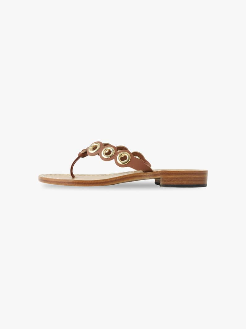Tara Gold Rings Sandals 詳細画像 brown 1