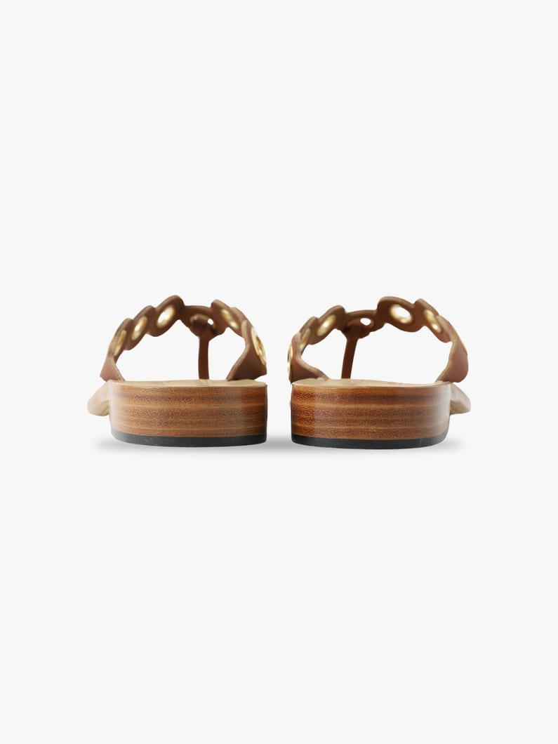 Tara Gold Rings Sandals 詳細画像 brown 5