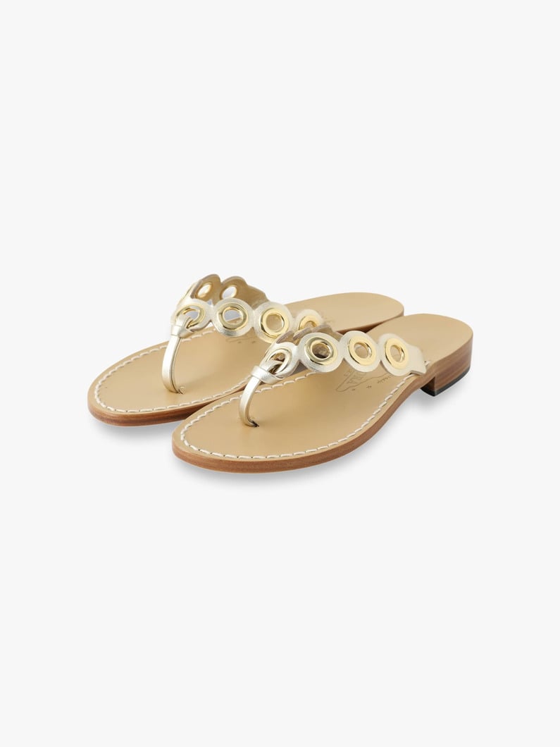 Tara Gold Rings Sandals 詳細画像 beige