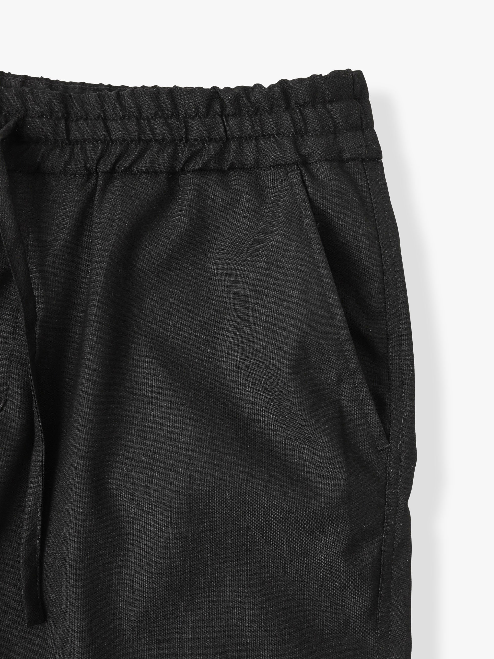 Belted Stretch Flare Pants - Black