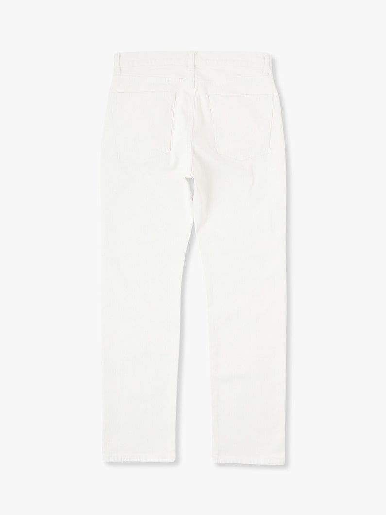 Organic Cotton Stretch White Denim Pants 詳細画像 white 1