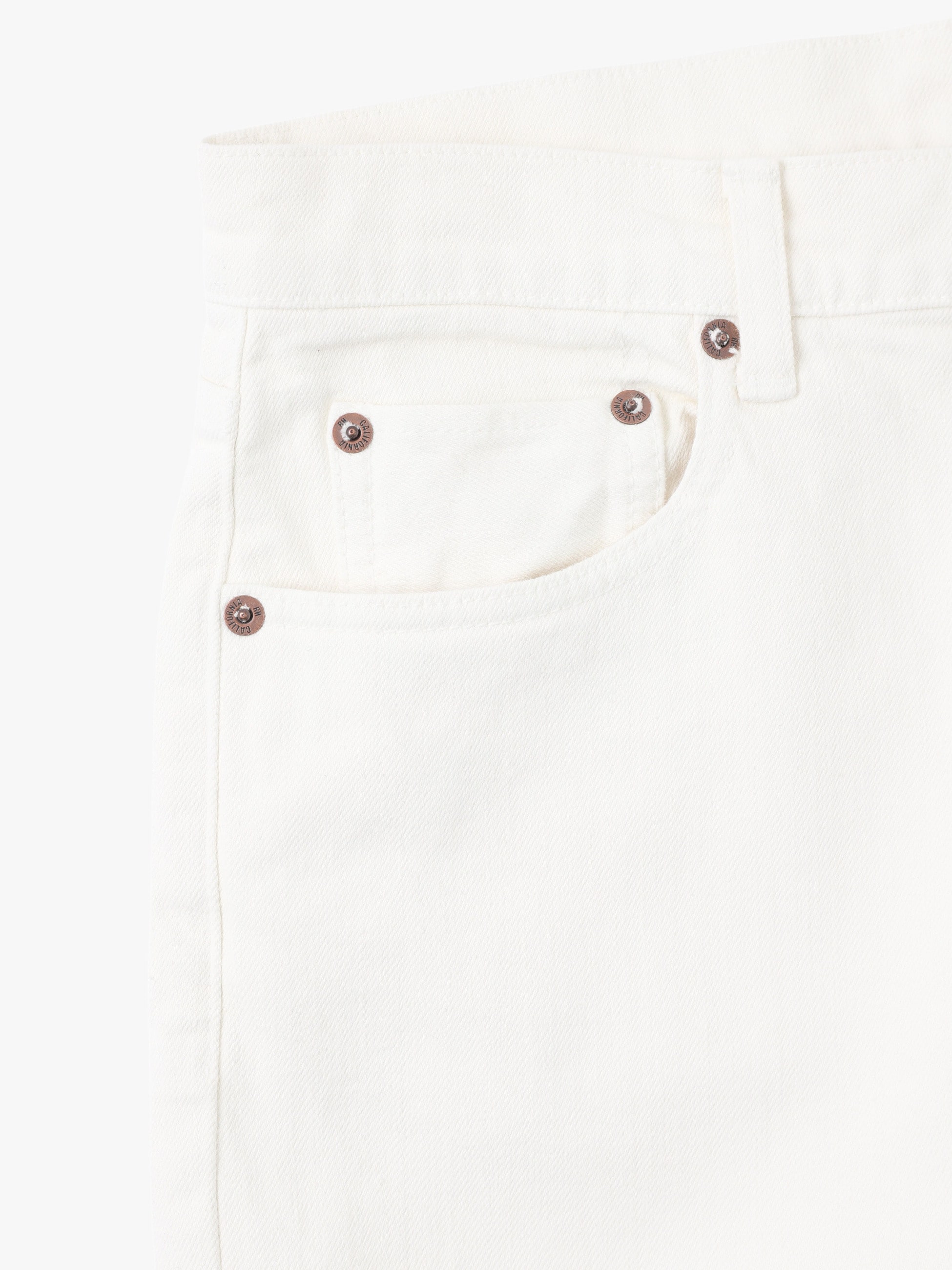 Organic Cotton Stretch White Denim Pants 詳細画像 white 2