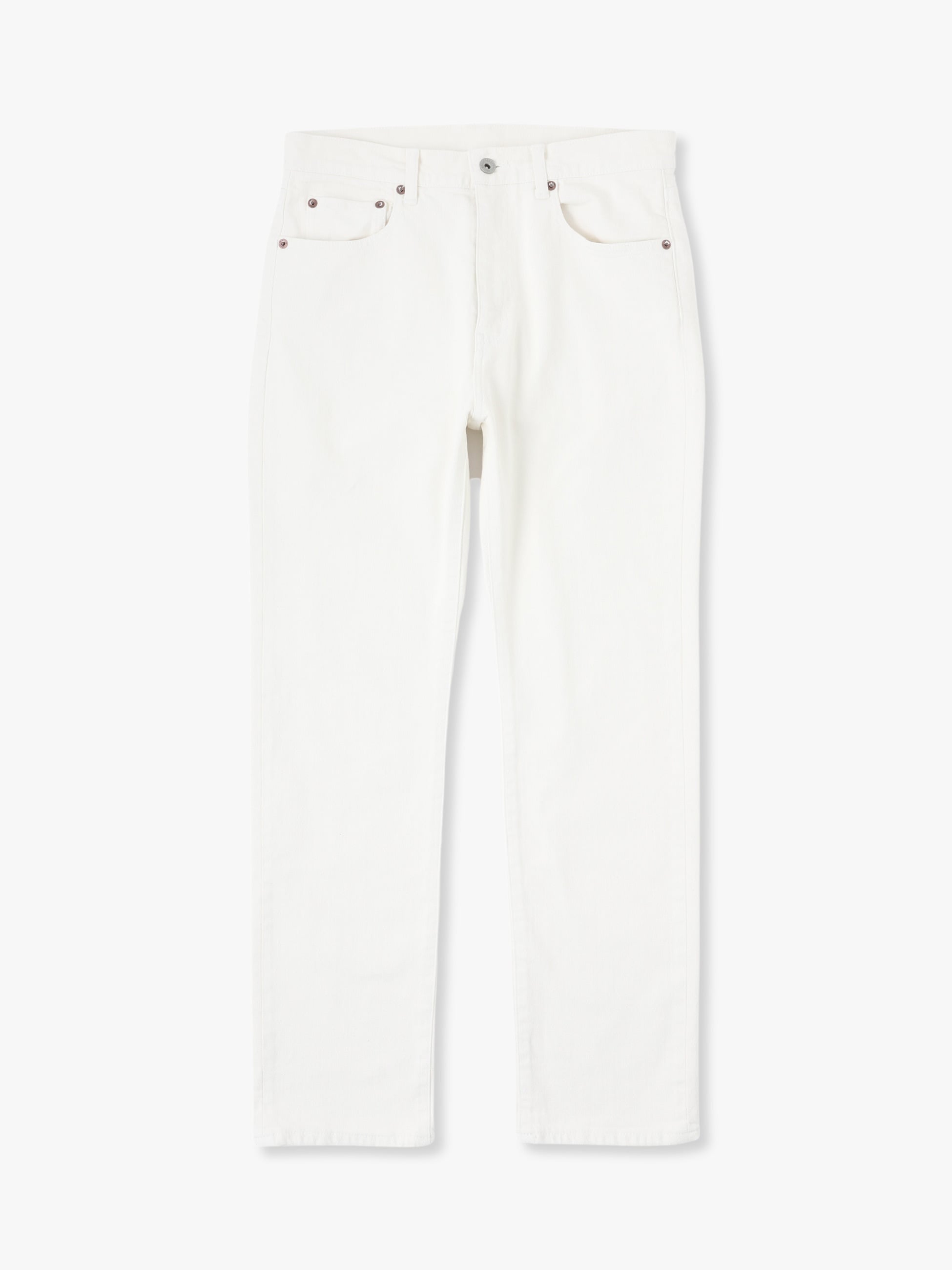 Organic Cotton Stretch White Denim Pants 詳細画像 white 3