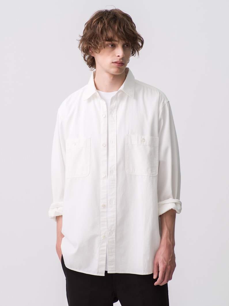 White Chambray Shirt 詳細画像 white 1