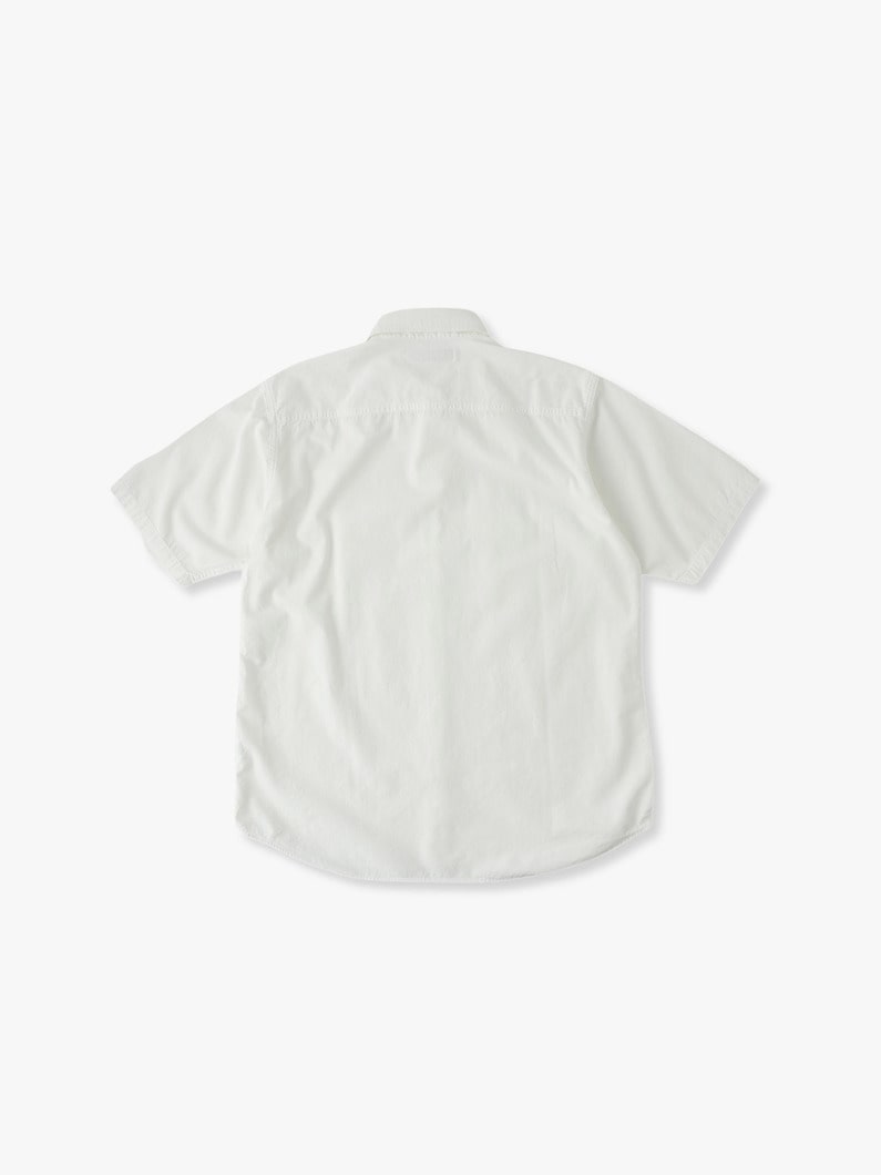 White Chambray Short Sleeve Shirt 詳細画像 white 1