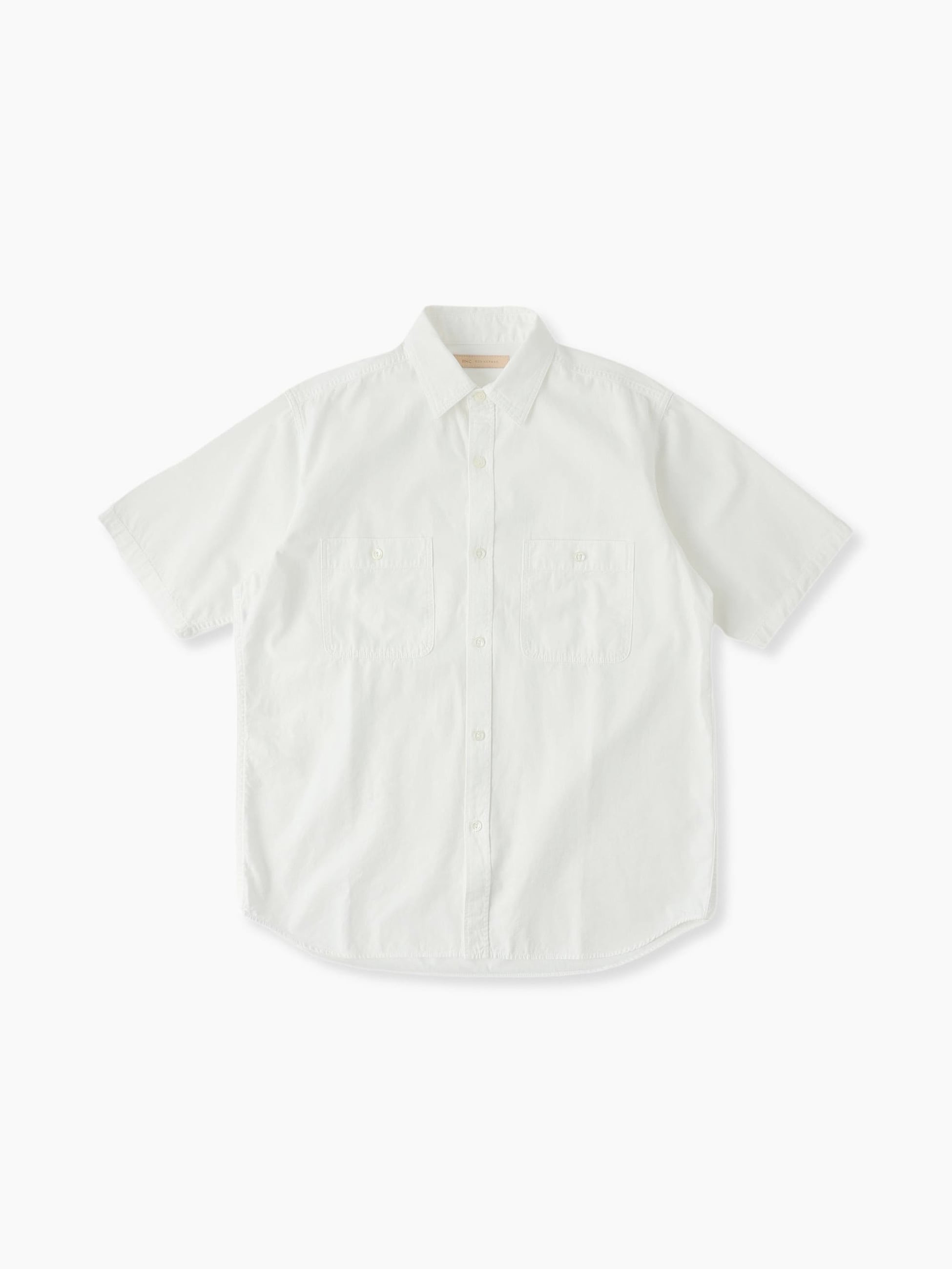 White Chambray Short Sleeve Shirt