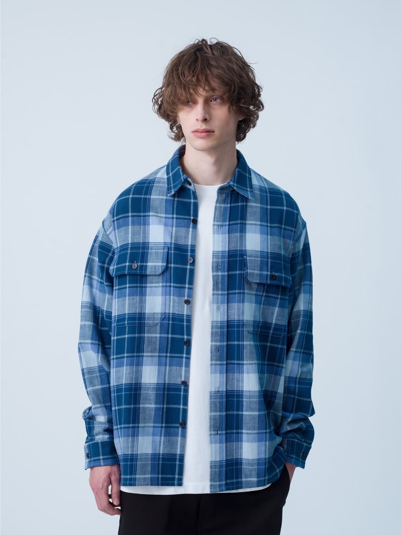 Old Checked Shirt 詳細画像 blue